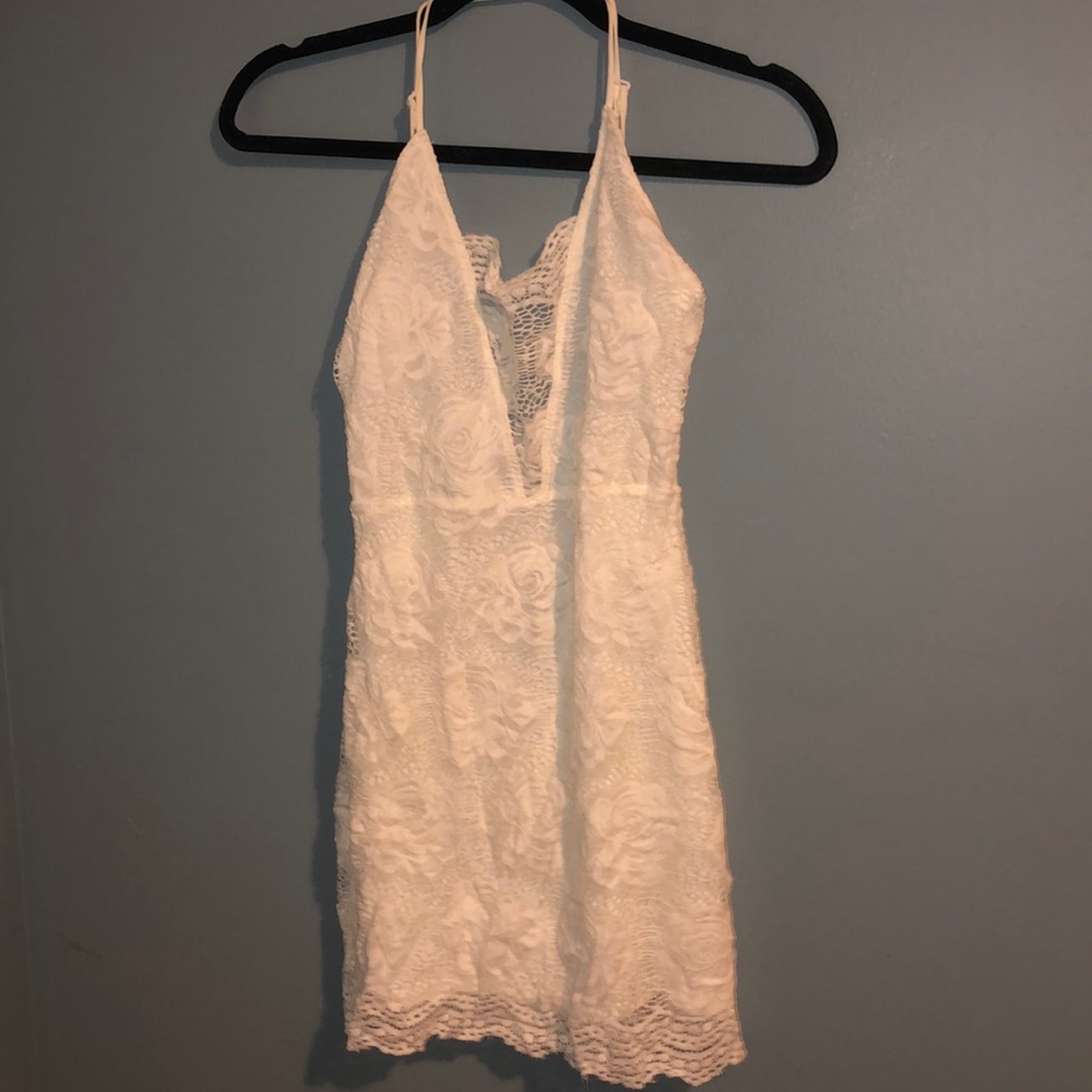 Crotchet dress - ivory